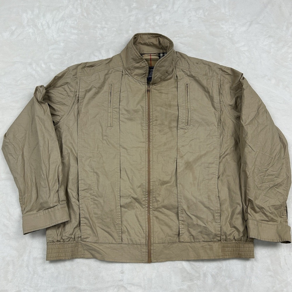 Burberrys Harrington Jacket Mens Tan Nova Check Lining Made in England
